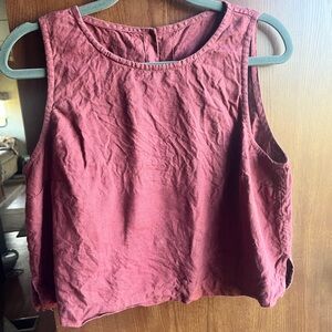 notPERFECTLINEN Bay cropped tank XL